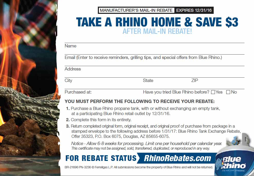 BBQ Grill Propane Gas Blue Rhino Walgreens - Blue Rhino Rebate Form 2023